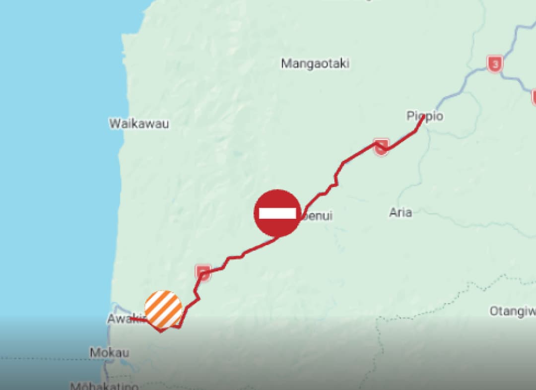 State Highway 3 through Awakino Gorge reopens following midday crash