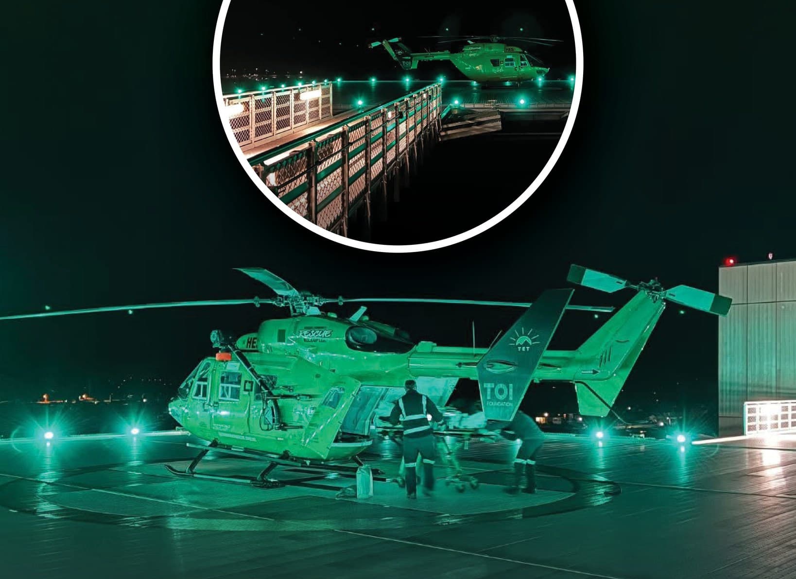 Taranaki Rescue Helicopter Completes First Night Transfer From New Helipad