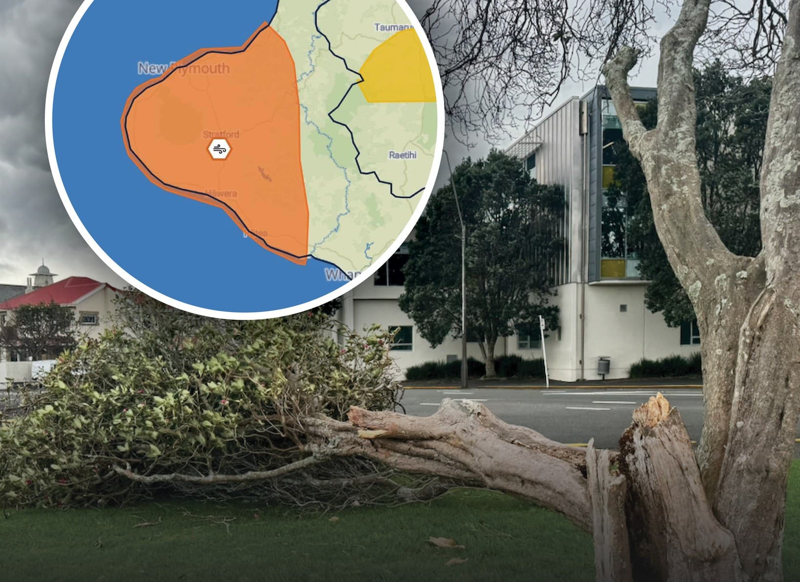 MetService Upgrades Taranaki to Orange Strong Wind Warning