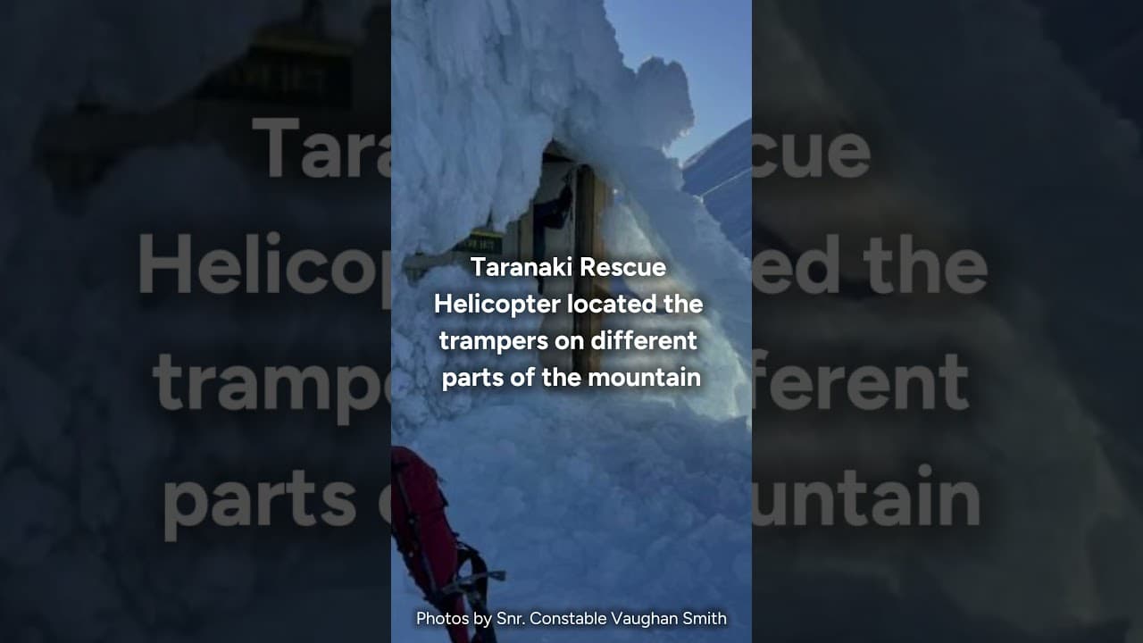3 trampers rescued from Mount Taranaki; two critically injured