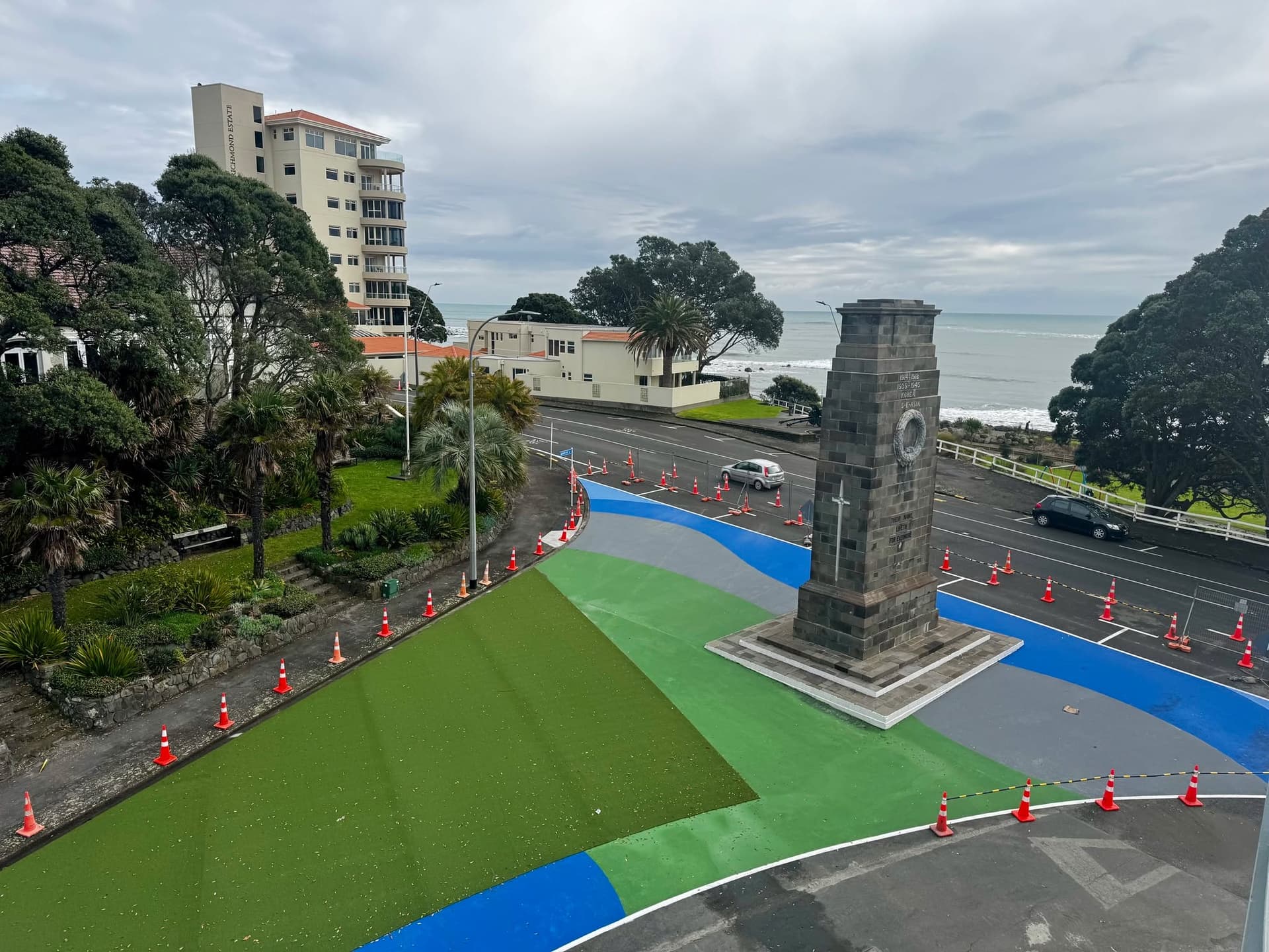 Photos: Trial safety makeover begins around New Plymouth Cenotaph