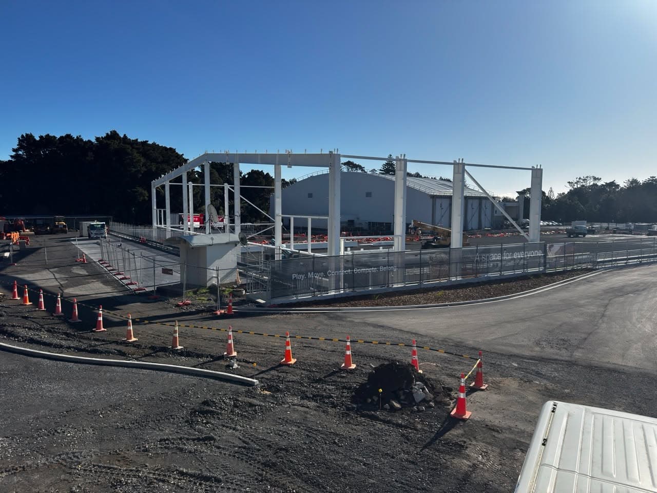 Photos: Framing begins for Tūparikino Active Hub in New Plymouth