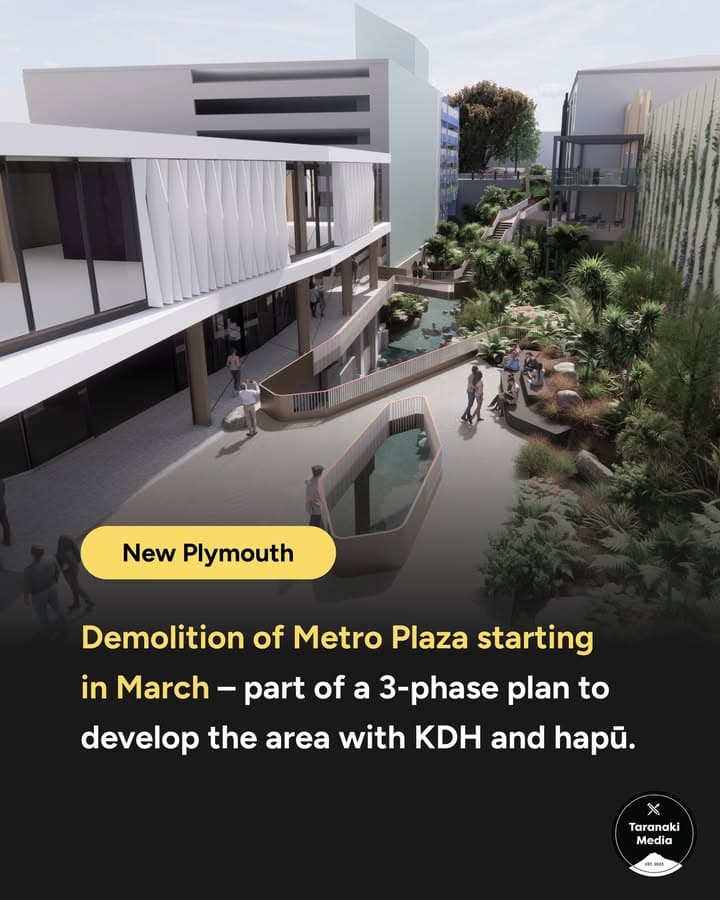 Demolition of central New Plymouth’s Metro Plaza building will begin on March 2nd, starting a three-stage project to…