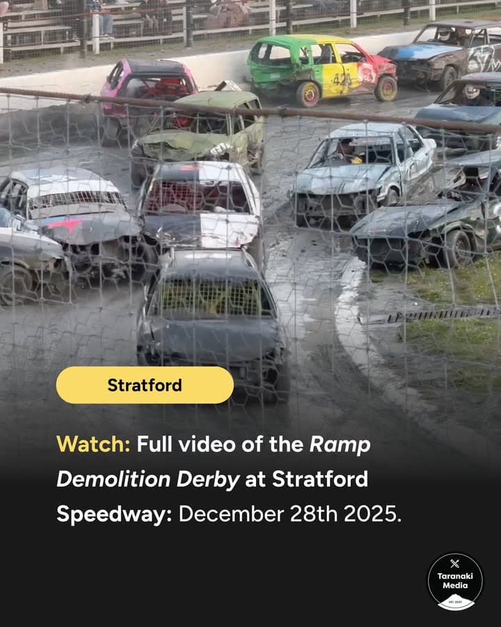 Full video of last night's Demolition Derby at Stratford Speedway linked below 👇