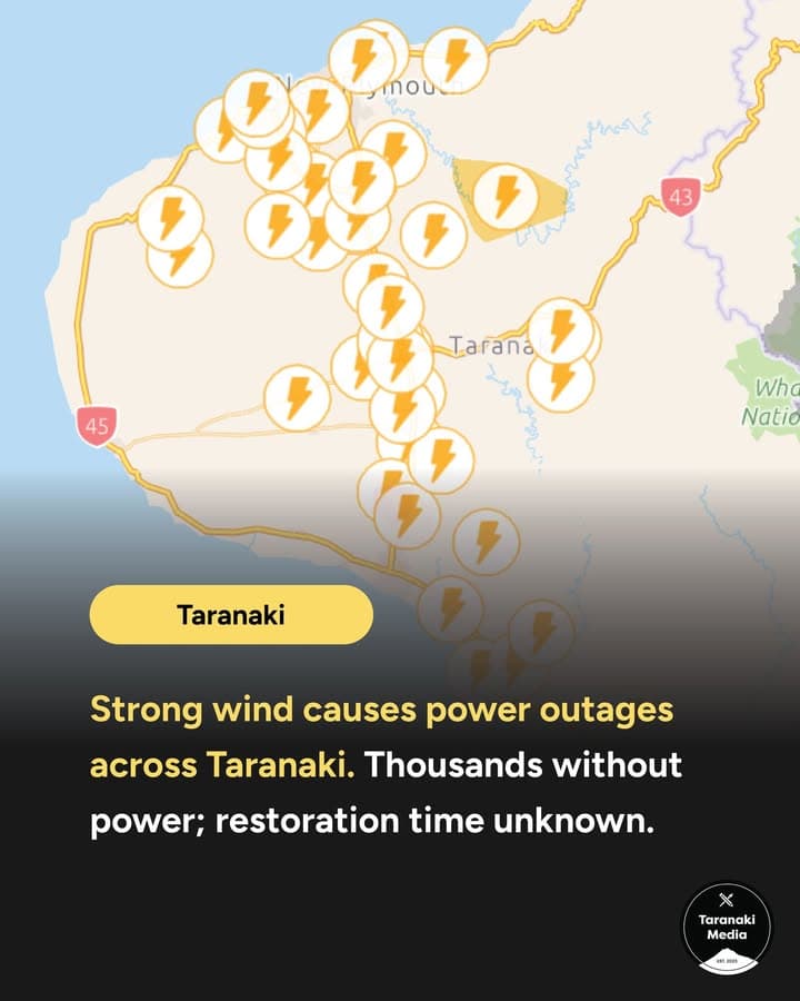 ❌⚡ Have you lost power where you are? Thousands of properties across Taranaki are currently affected, including 2222 in…