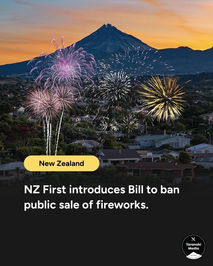 🎆🚫 Should fireworks be banned? NZ First has introduced a new Bill that would stop the public sale and use of…