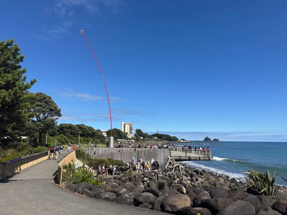 The Air Force display will begin soon at 12pm. Best spot to view is from the Wind Wand