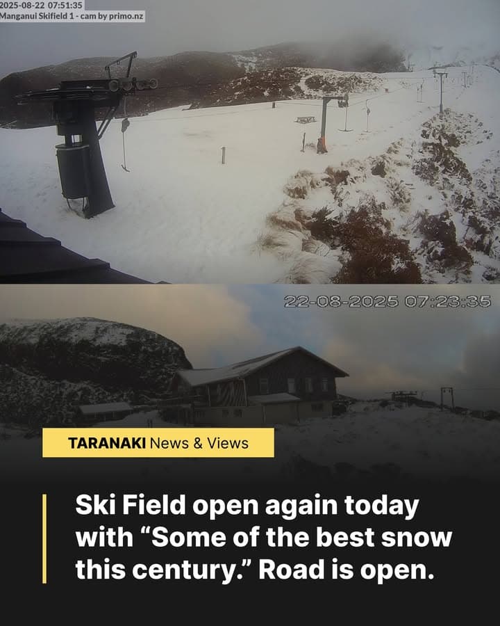 ⛷️❄️ The road to the Stratford Plateau is open with no issues or restrictions, and the ski field has "some of the best…