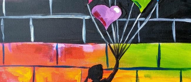 Paint and Wine Night - Banksy Heart Balloons